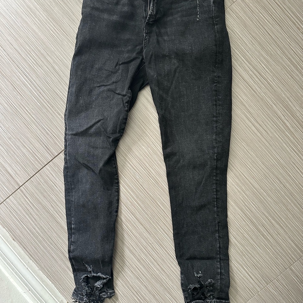 AGOLDE Distressed Black Women's Jeans